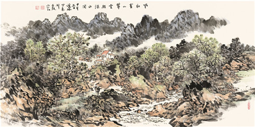 风和青山翠 云轻流水闲