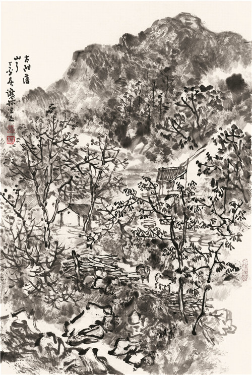 太阳落山了   46×69cm